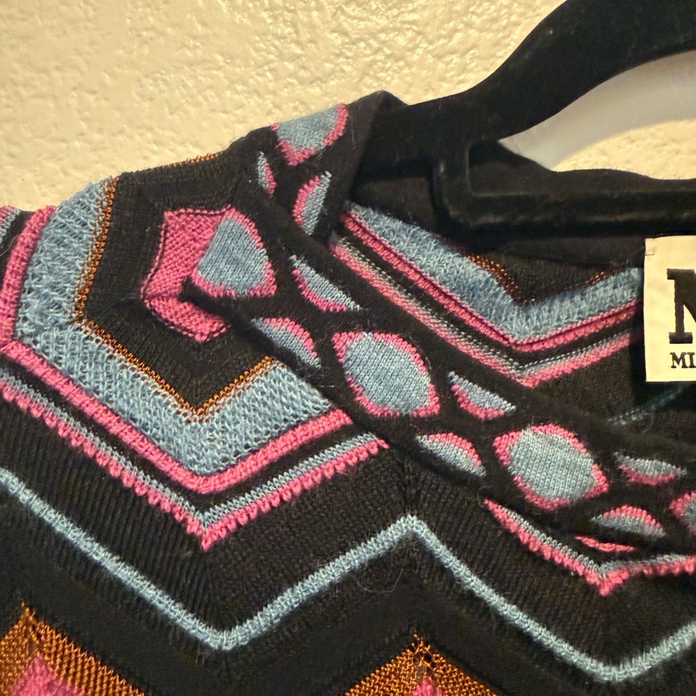 Missoni Multicolor Chevron Knit Sleeveless Sweatshirt - Black, Pink, Blue, Brown - Picture 14 of 15